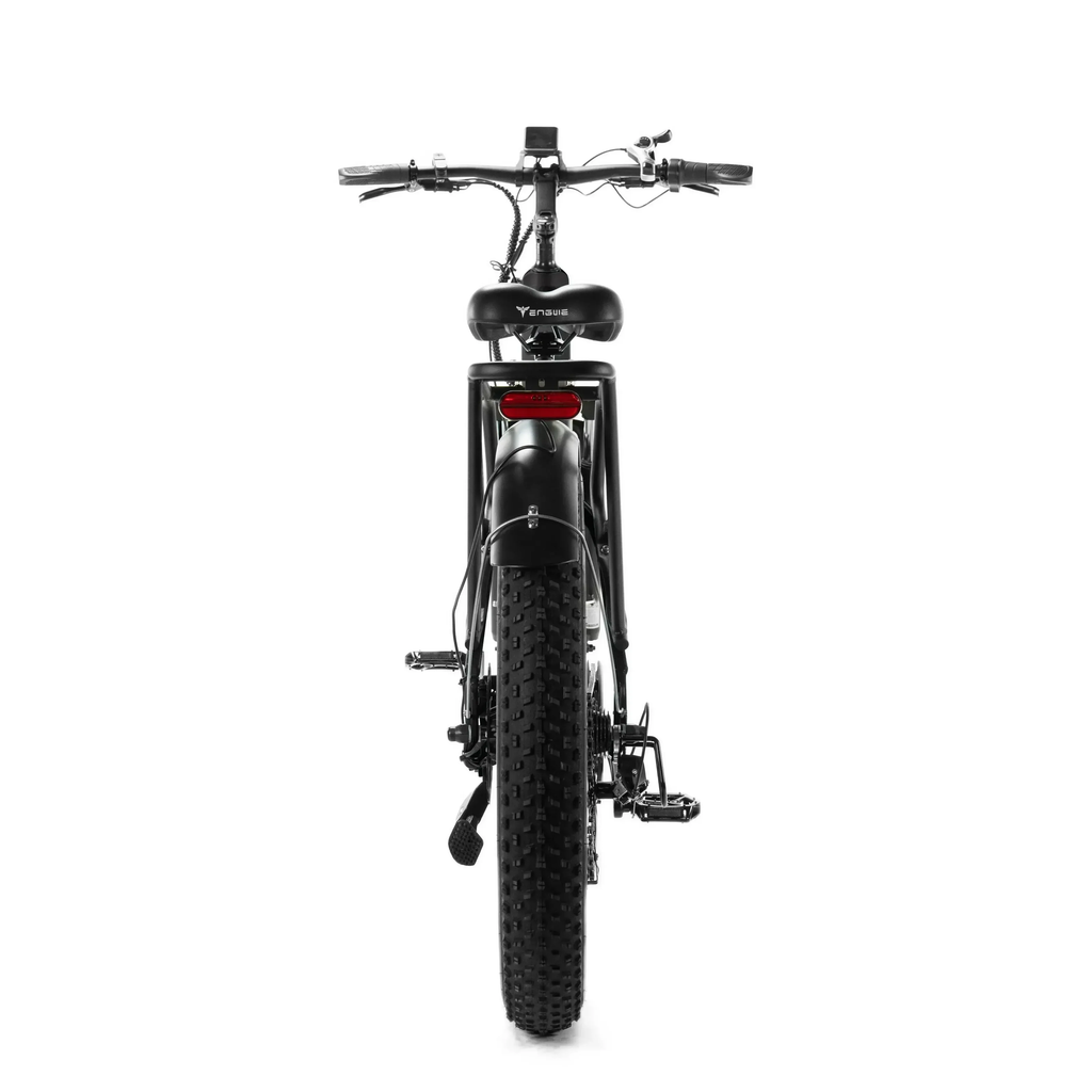ENGWE E26 - Lage instap - Zwart elektrische fatbike  achterkant